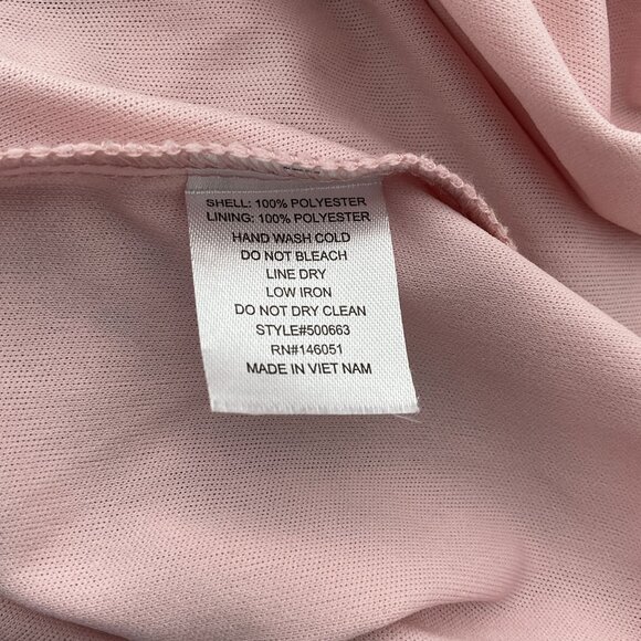 Monteau Sleeveless Pink Floral Ruffled Tiered High Neck Dress Keyhole Back XS - Picture 7 of 8